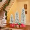 Set of 3 Snow Flocked Artificial Christmas Trees with LED Lights